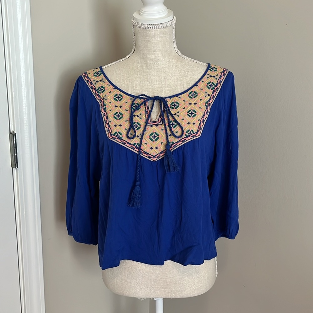 Flying Tomato cropped blouse with tassels